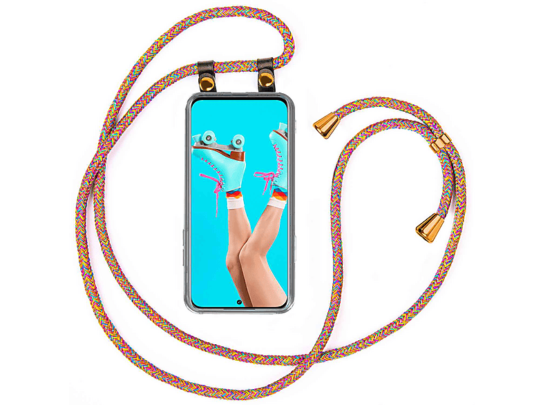 Moex Handyhülle Mit Kette Für Redmi 14C / Poco C75 - Umhängbar, 155 Cm Band, Gold - Hände Frei & Sicher