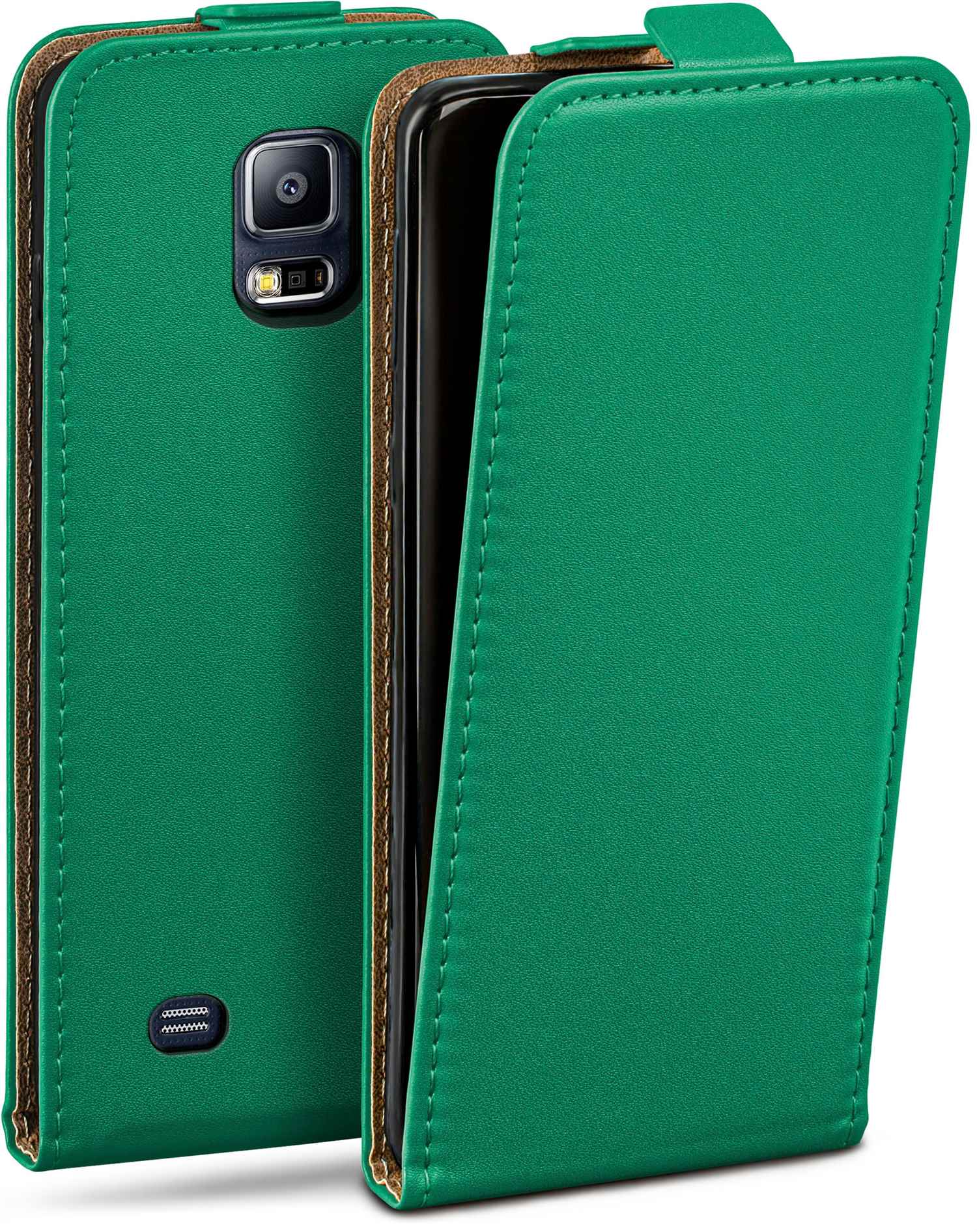 Emerald-Green Galaxy Case, Flip Flip S5, Cover, MOEX Samsung,