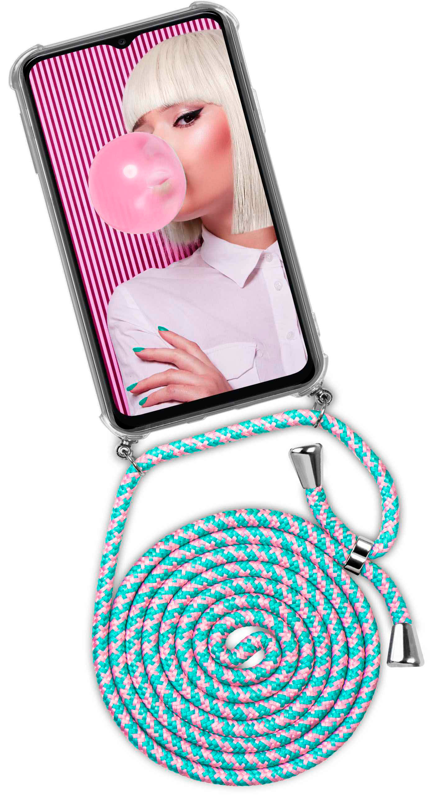 Samsung, ONEFLOW A13 Twist Bubblegum Backcover, 5G, Galaxy Case, (Silber)