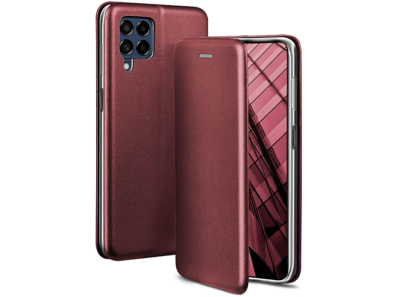 ONEFLOW Business Case, Samsung, Red Flip Cover, - M53 Galaxy 5G, Burgund