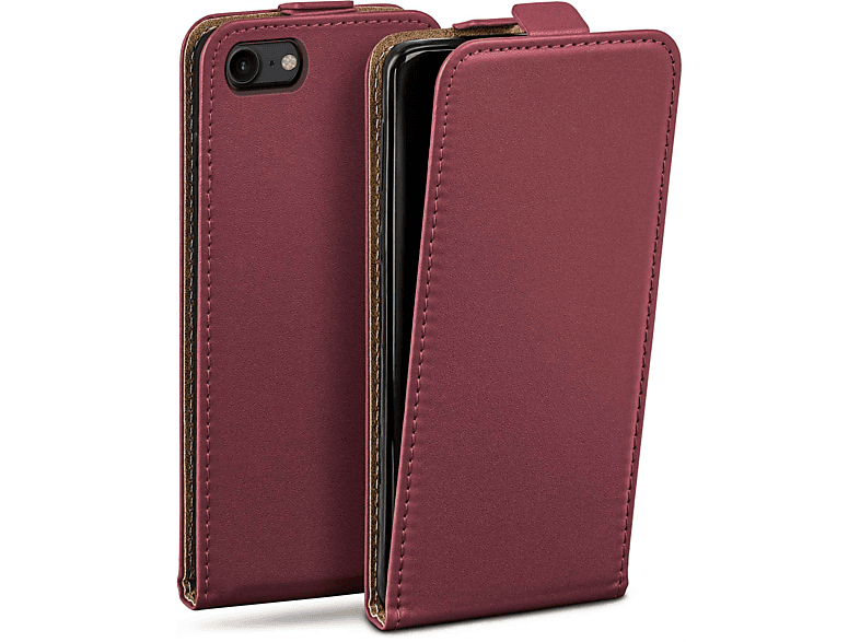 MOEX Flip Case, Flip Cover, SE Maroon-Red 2. iPhone Apple, Generation (2020)