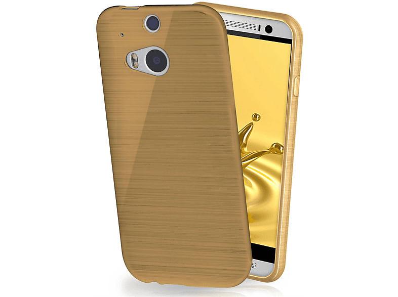 MOEX Brushed Case, Backcover, HTC, One M8, Ivory-Gold