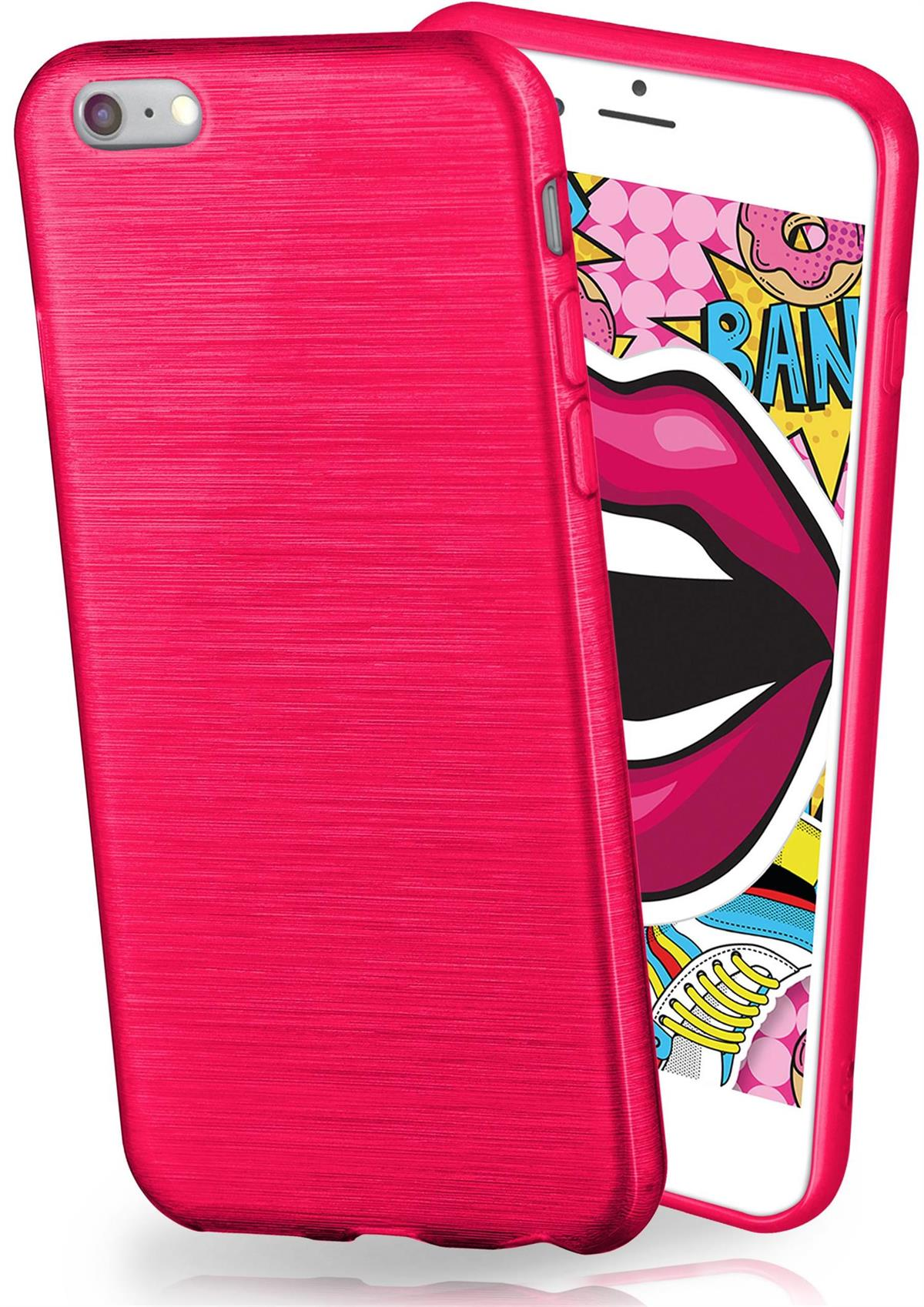 MOEX Brushed Case, Magenta-Pink iPhone Backcover, Apple, 7