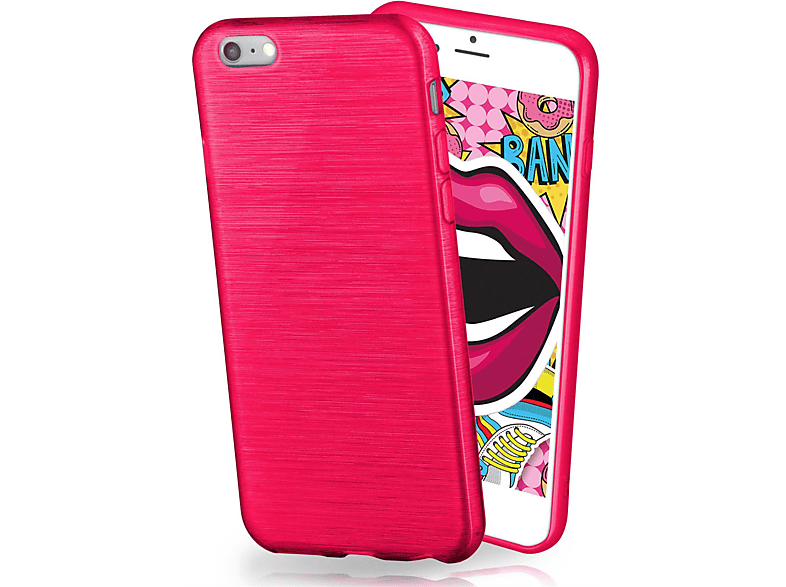 MOEX Brushed Case, Magenta-Pink iPhone Backcover, Apple, 7