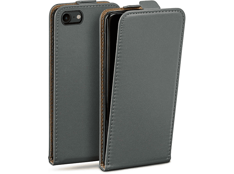 MOEX Flip Case, Flip Cover, Apple, iPhone SE 3. Generation (2022), Anthracite-Gray