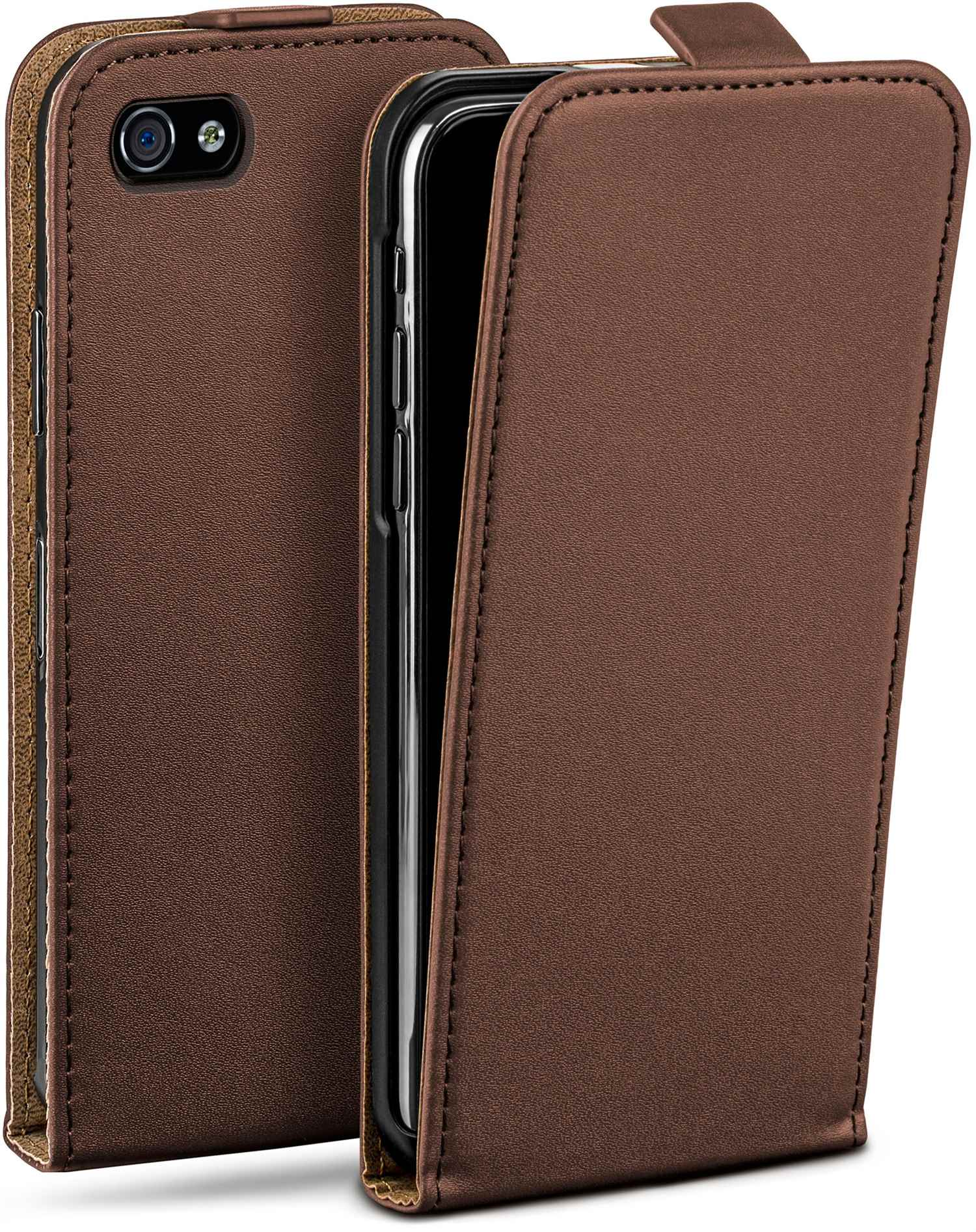 MOEX Flip Case, Flip 4S, Cover, Apple, iPhone Oxide-Brown