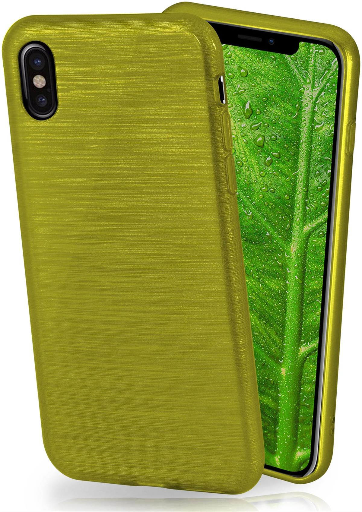 Lime-Green MOEX Case, Backcover, iPhone Apple, XS, Brushed