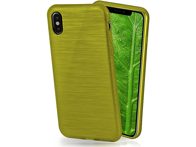MOEX Brushed Case, Backcover, Apple, iPhone XS, Lime-Green