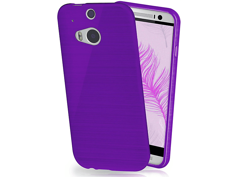 One MOEX Backcover, Case, Brushed Purpure-Purple HTC, M8,