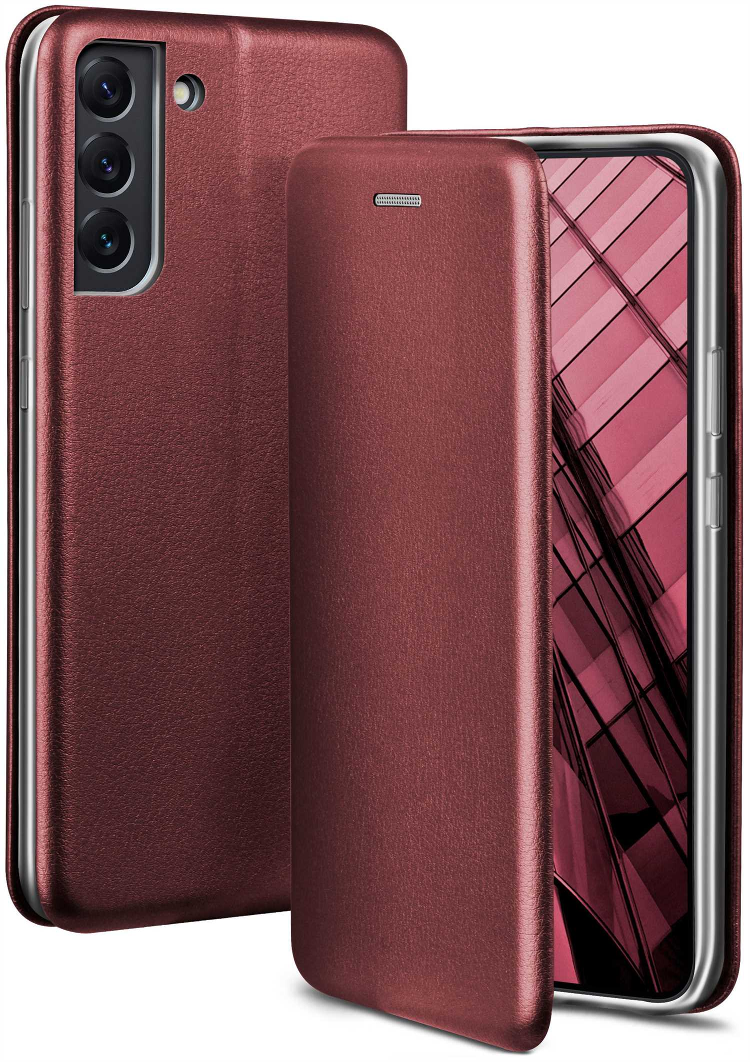 Case, Cover, Flip S22 ONEFLOW Red Plus, Galaxy Business Samsung, Burgund -