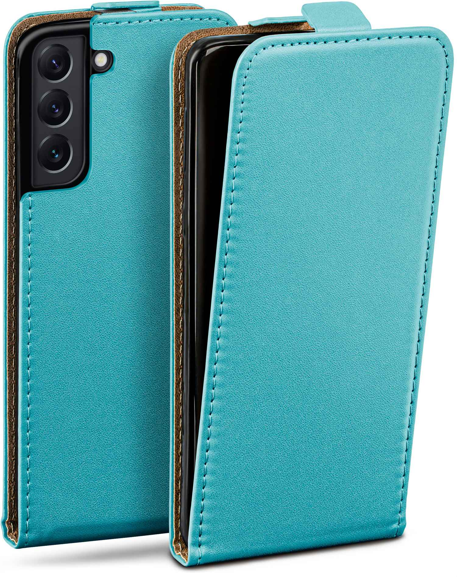 Galaxy Samsung, S22 Case, Plus, Flip Aqua-Cyan MOEX Flip Cover,