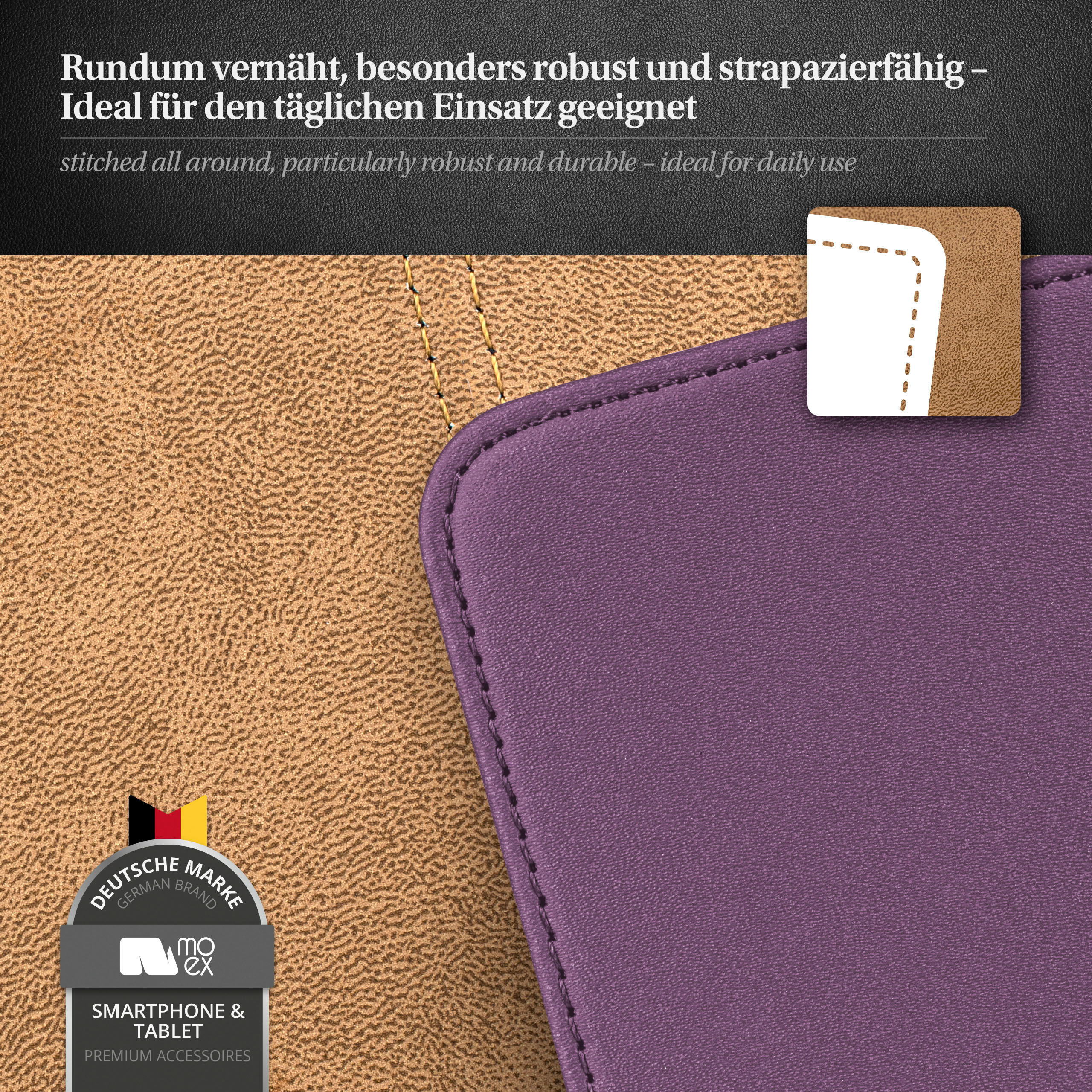 S22, Bookcover, MOEX Galaxy Samsung, Indigo-Violet Book Case,