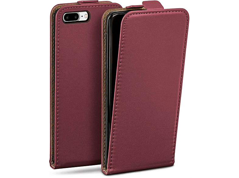 MOEX Case, iPhone Flip Plus, 7 Apple, Maroon-Red Cover, Flip