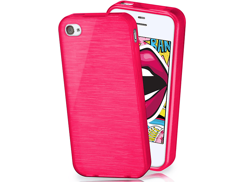 MOEX Brushed Case, Backcover, Apple, iPhone 4, Magenta-Pink