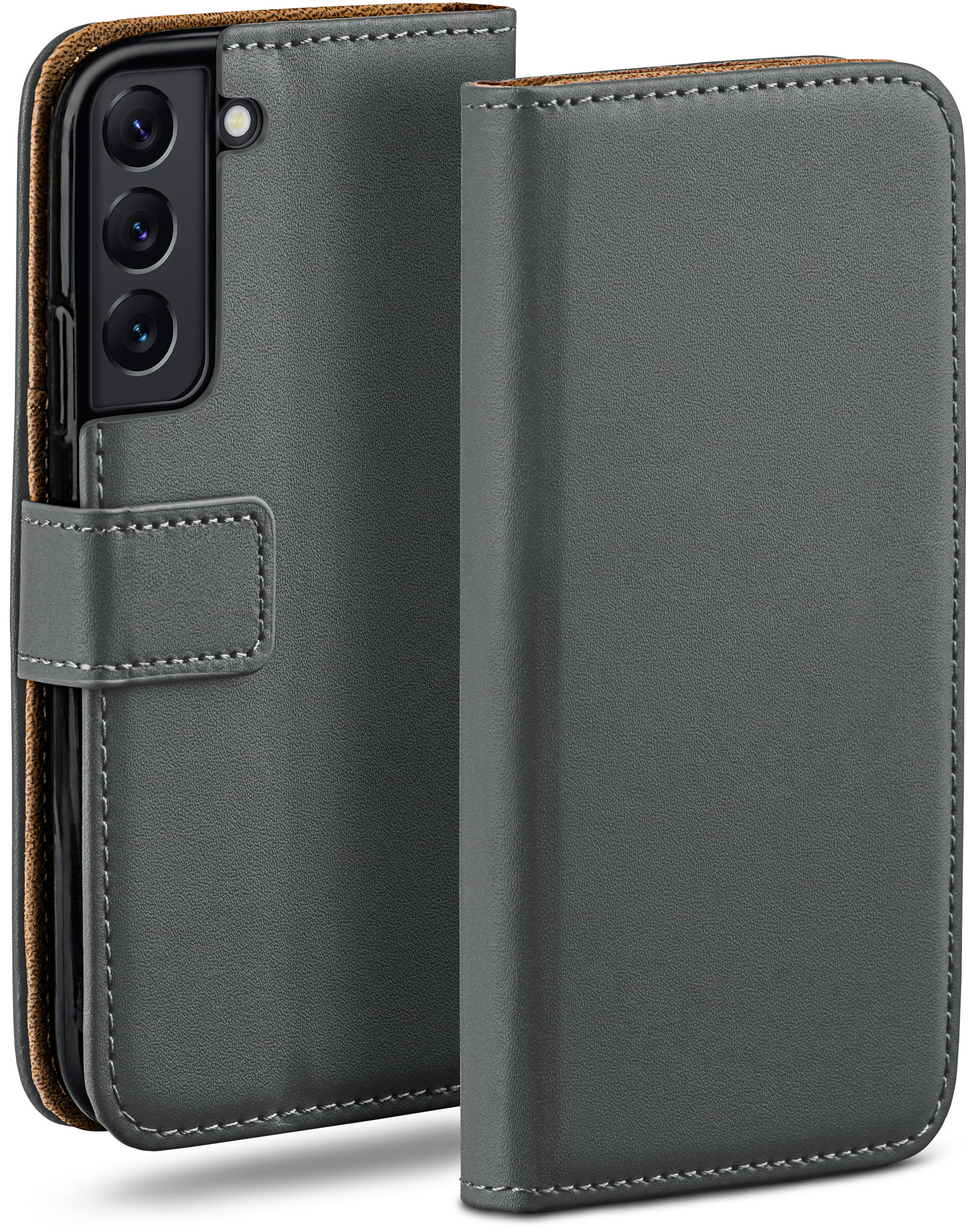 Book S22, Bookcover, Samsung, Galaxy Anthracite-Gray MOEX Case,