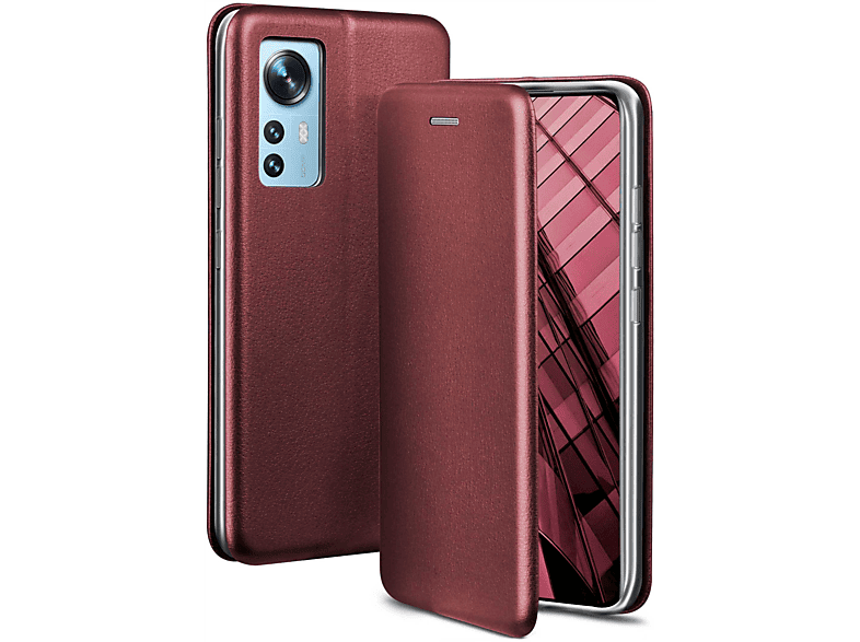 Case, Burgund Xiaomi, Flip Cover, ONEFLOW 12, Business - Red