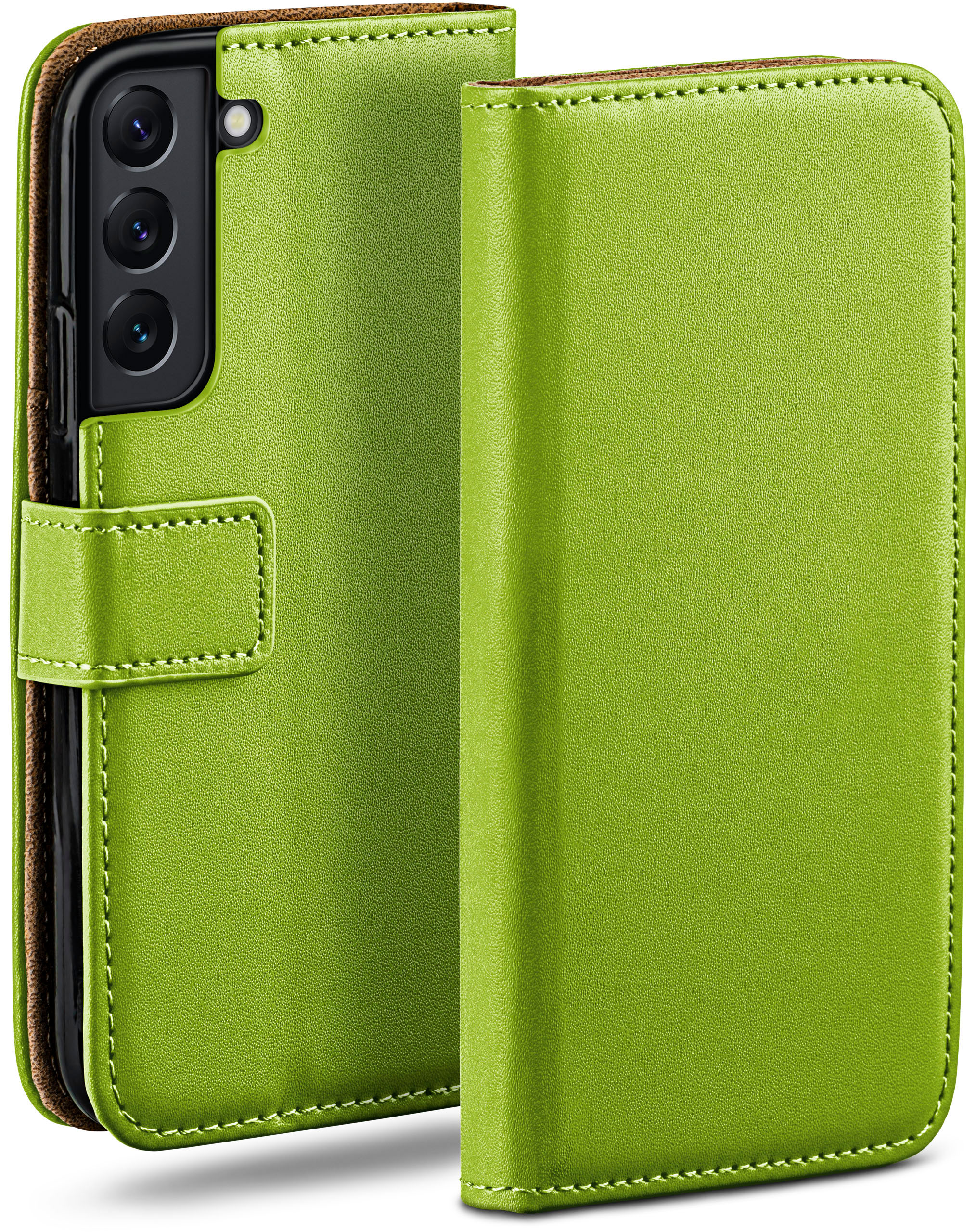 MOEX Book Samsung, Case, Bookcover, Lime-Green Plus, Galaxy S22