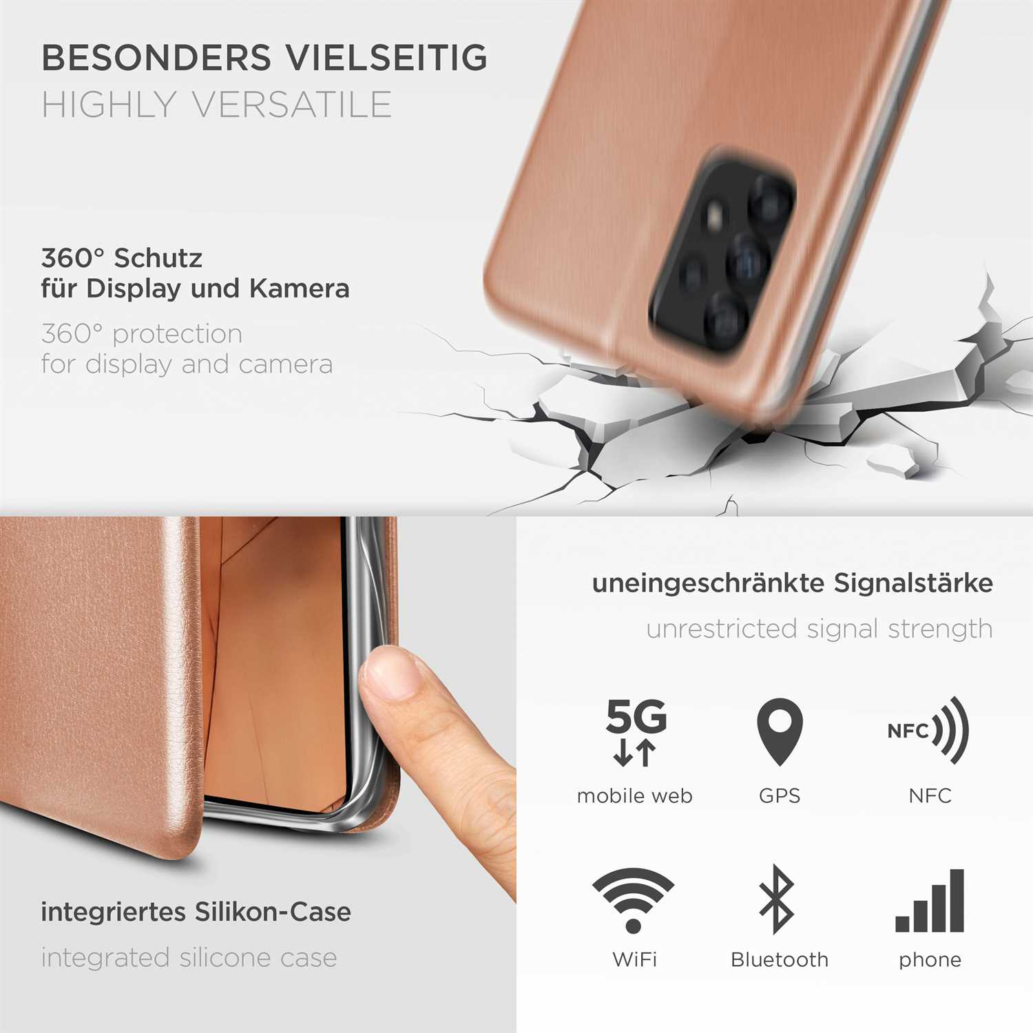 ONEFLOW Business Flip Samsung, Cover, Rosé Seasons A53 Case, 5G, Galaxy 