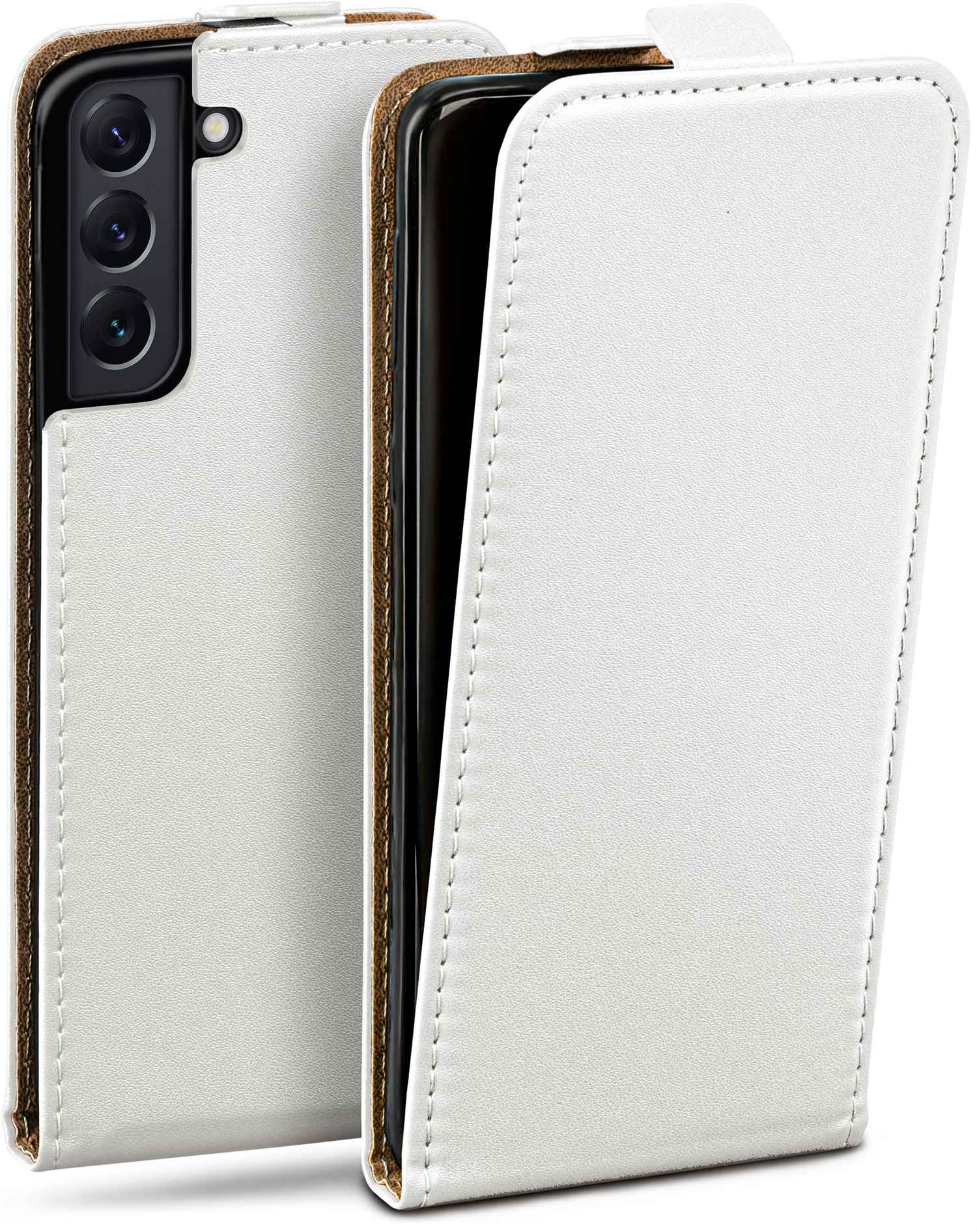 Flip Case, Galaxy Flip Plus, Cover, Pearl-White S22 MOEX Samsung,