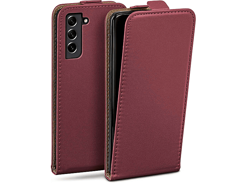 MOEX Flip Case, Flip Cover, Samsung, Galaxy S21 FE 5G, Maroon-Red | Flipcover