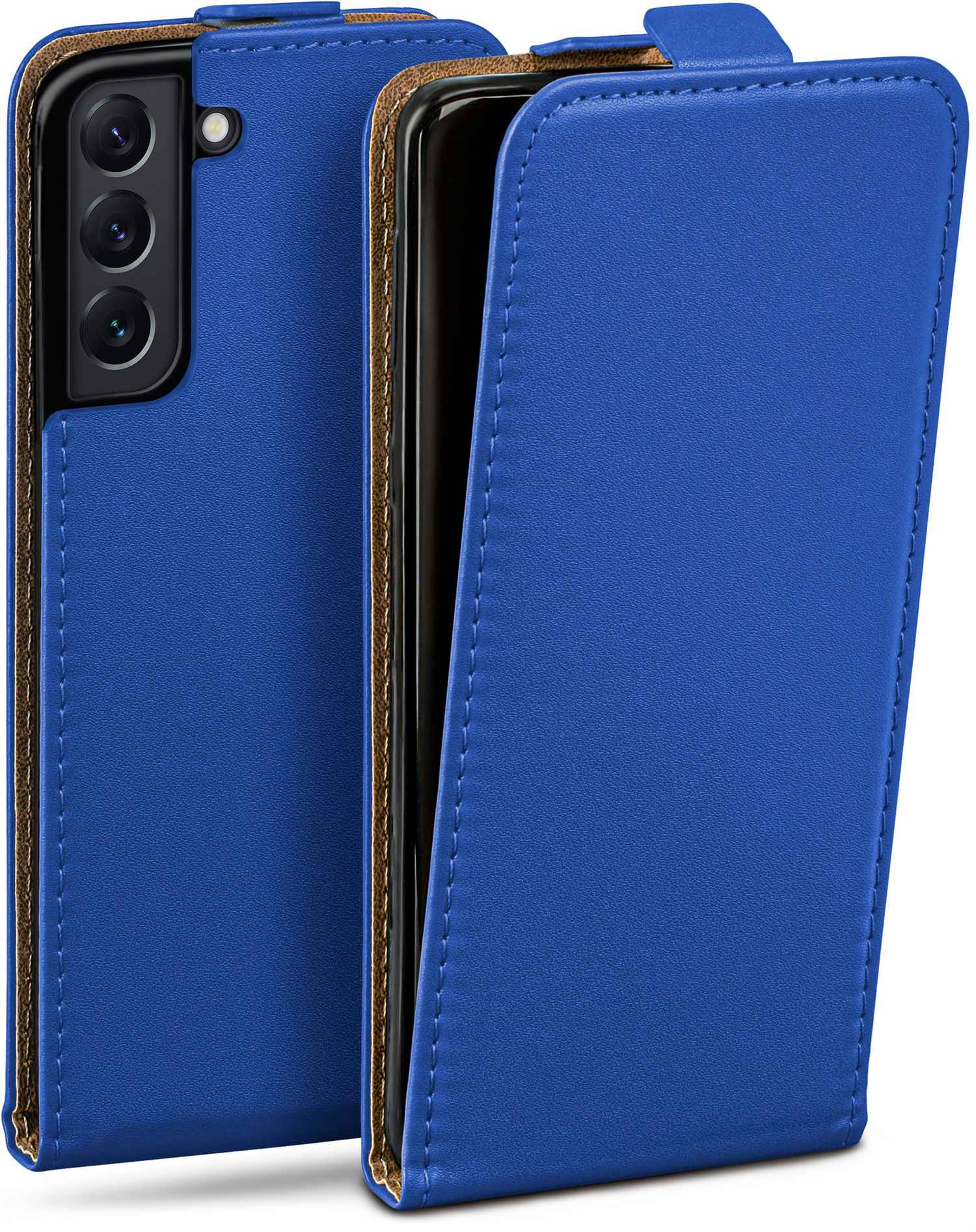 Flip Royal-Blue Cover, S22 MOEX Flip Case, Galaxy Plus, Samsung,