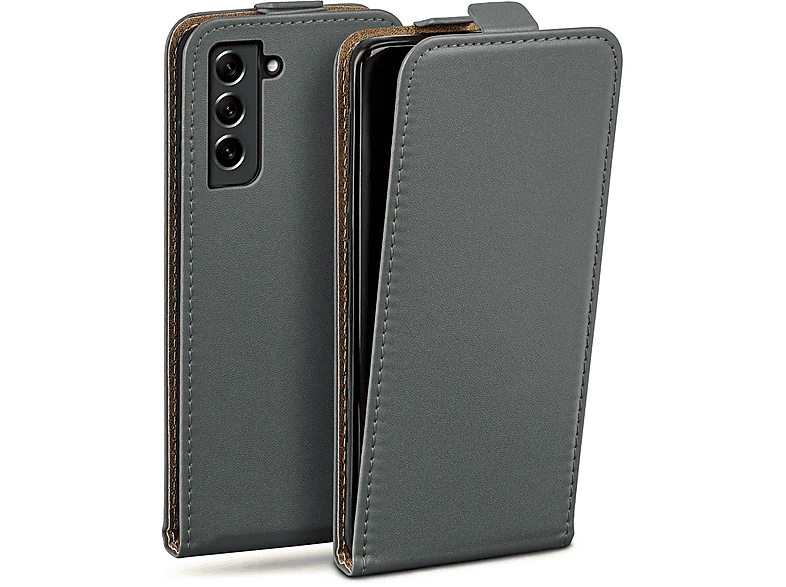 MOEX Flip Case, Flip Cover, 5G, S21 Samsung, Galaxy FE Anthracite-Gray
