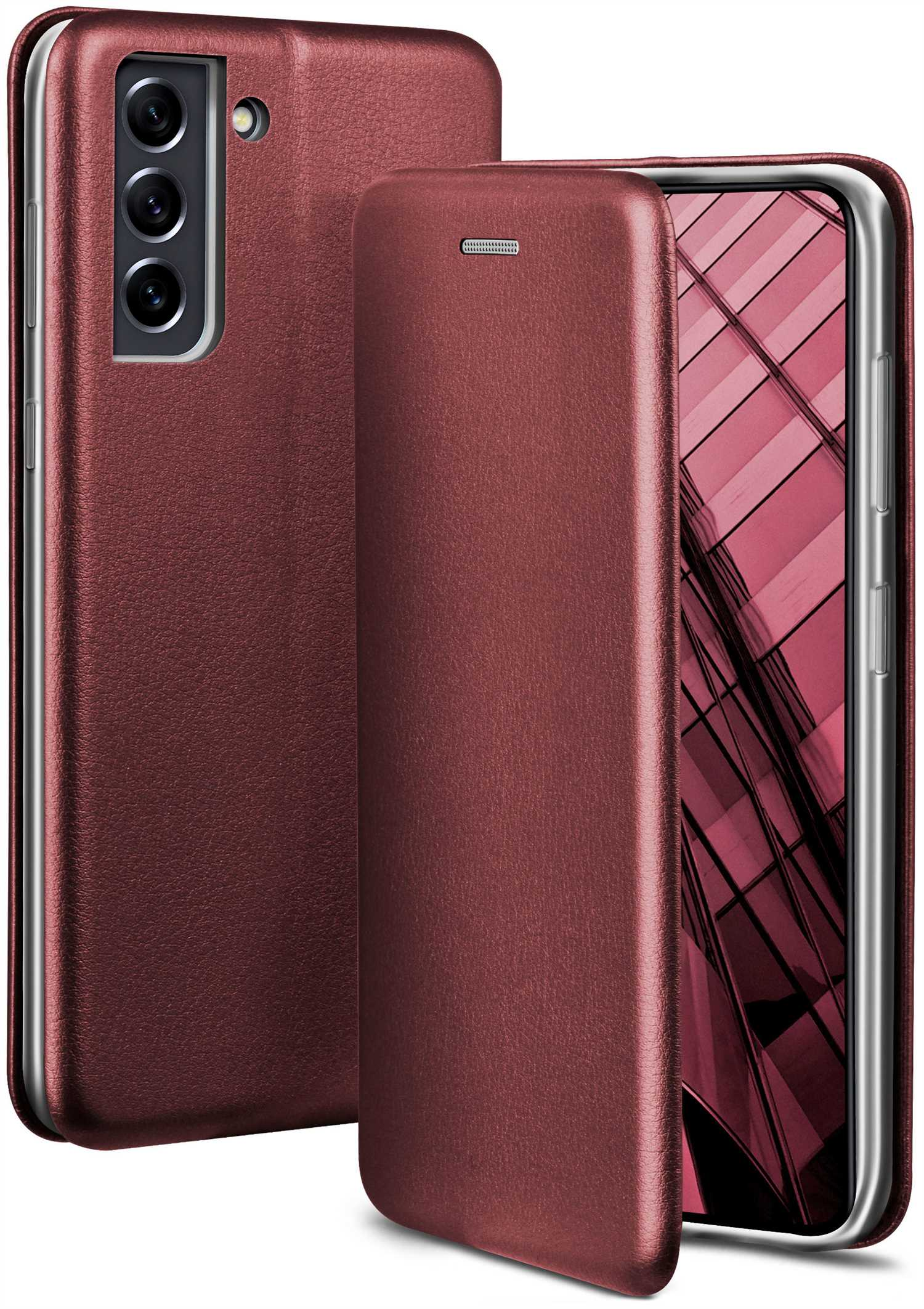 ONEFLOW Business Case, Flip 5G, Galaxy Burgund FE - S21 Samsung, Red Cover