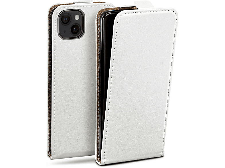 Erstes direkt geführtes Geschäft MOEX Flip Pearl-White Apple, Cover, iPhone 13, Flip Case