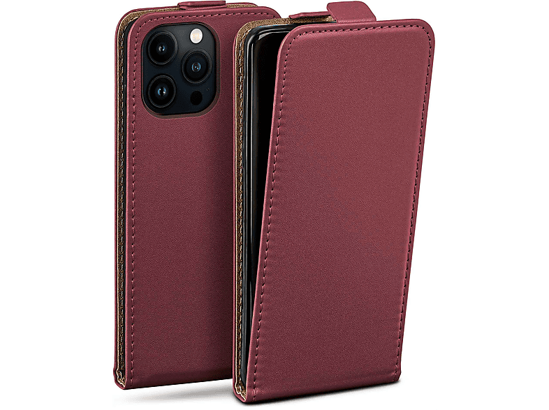 MOEX Flip Case, Flip Cover, Apple, Maroon-Red 13 Pro, iPhone