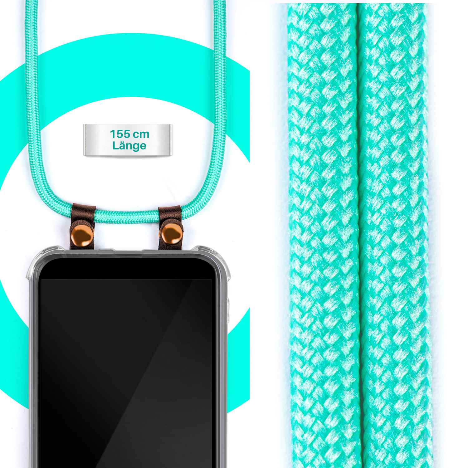 Galaxy Samsung, Backcover, Türkis Mint M12, MOEX Handykette,