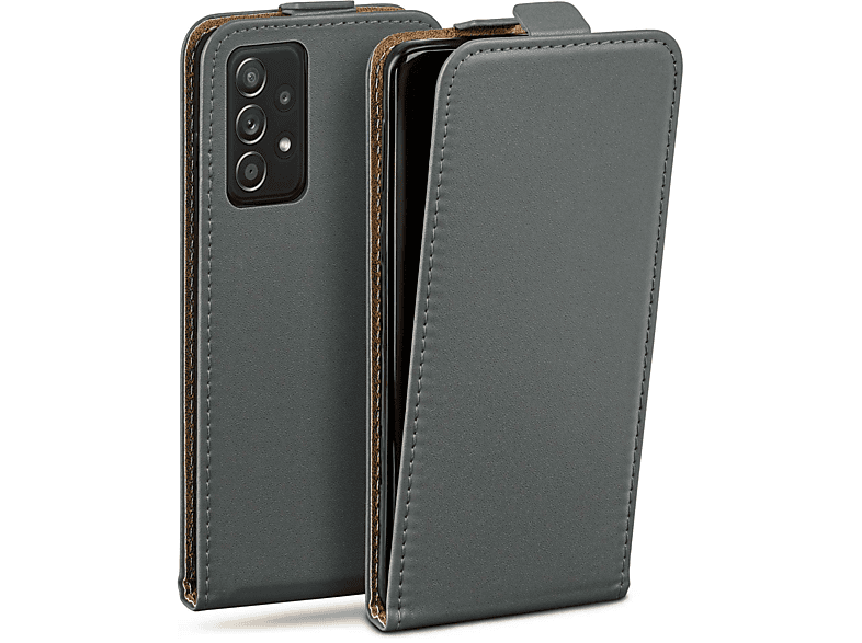 MOEX Flip Case, Flip Cover, Samsung, Galaxy A52, Anthracite-Gray
