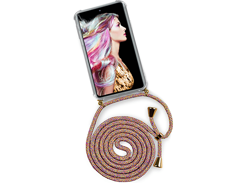 A72 Samsung, Galaxy ONEFLOW (Gold) 5G, Case, Sunny Backcover, Rainbow Twist