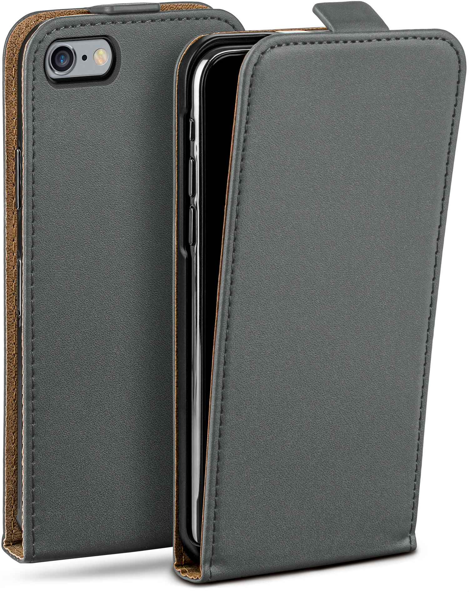 MOEX Flip Case, Flip Apple, Cover, 6s Plus, iPhone Anthracite-Gray