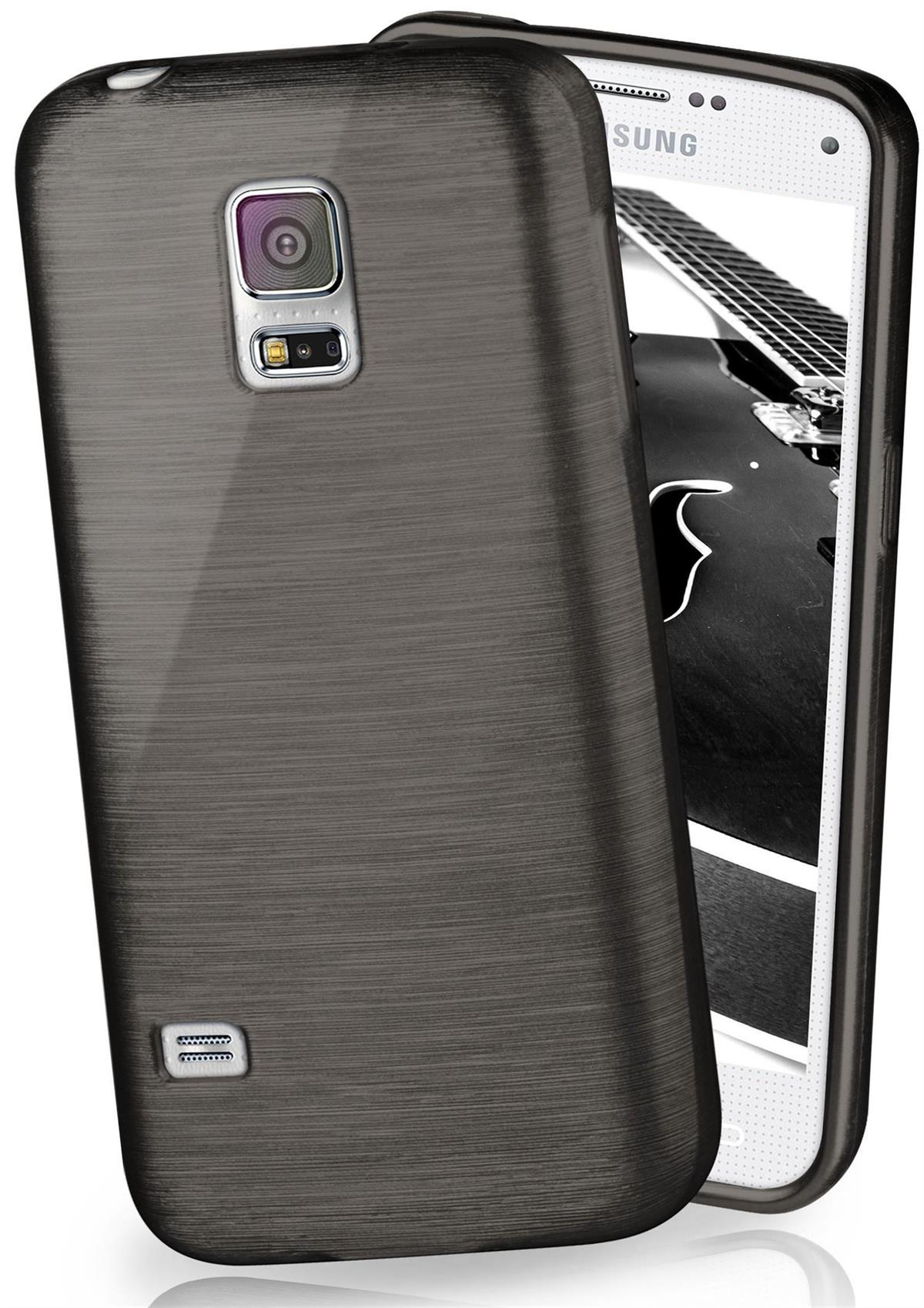 MOEX Brushed Case, Backcover, S5, Galaxy Onyx-Black Samsung