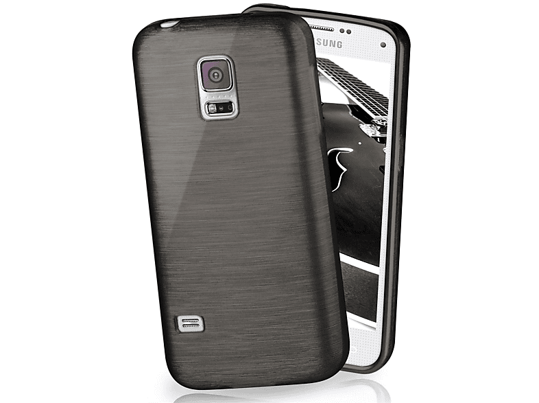 MOEX Brushed Case, Backcover, S5, Galaxy Onyx-Black Samsung