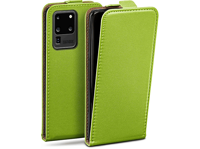 Ultra, S20 Samsung, Flip Lime-Green Case, Flip Galaxy Cover, MOEX