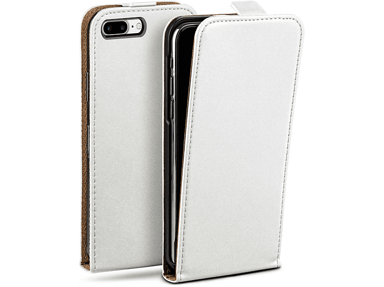 MOEX Flip Flip Pearl-White Case, Plus, Cover, iPhone Apple, 7