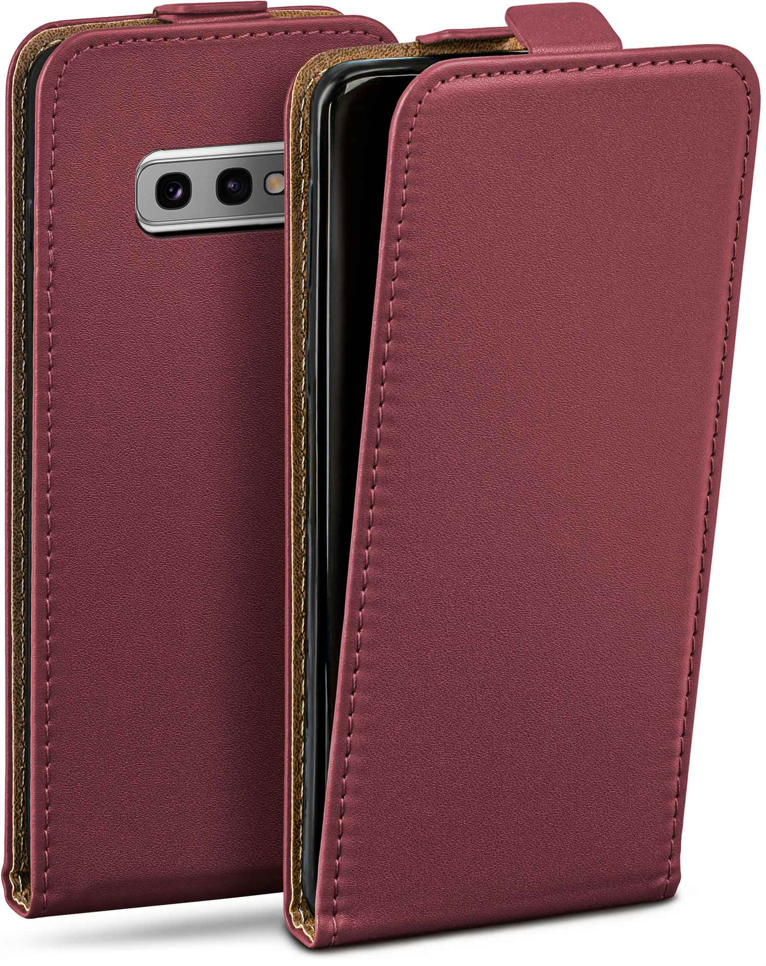 Flip Case, S20, Cover, Galaxy Samsung, Maroon-Red MOEX Flip