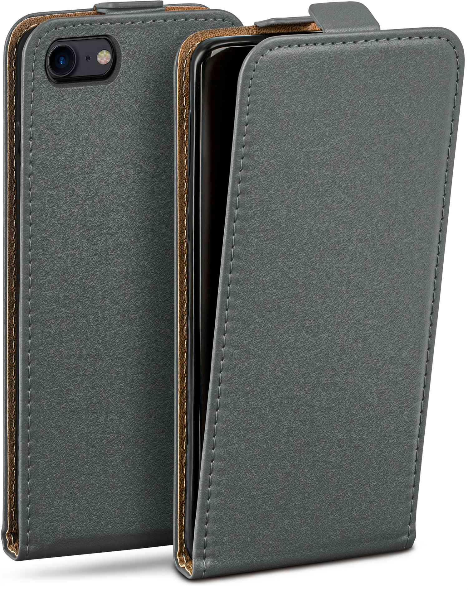 8, Flip Flip Cover, iPhone MOEX Anthracite-Gray Apple, Case,