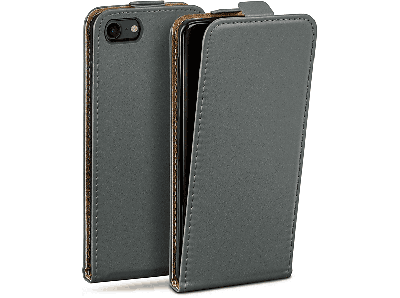 8, Anthracite-Gray Flip MOEX Cover, Flip iPhone Case, Apple,