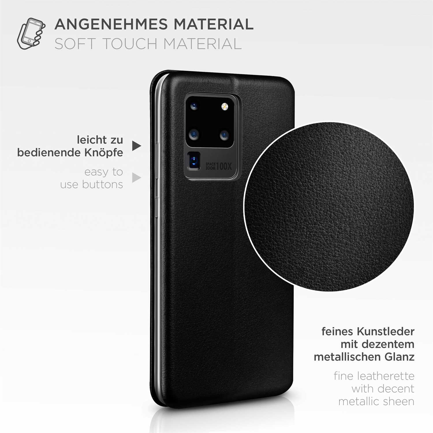 Schwarze Handyhülle mit detaillierter Oberfläche, Nahaufnahme der Textur mit Soft-Touch-Material.