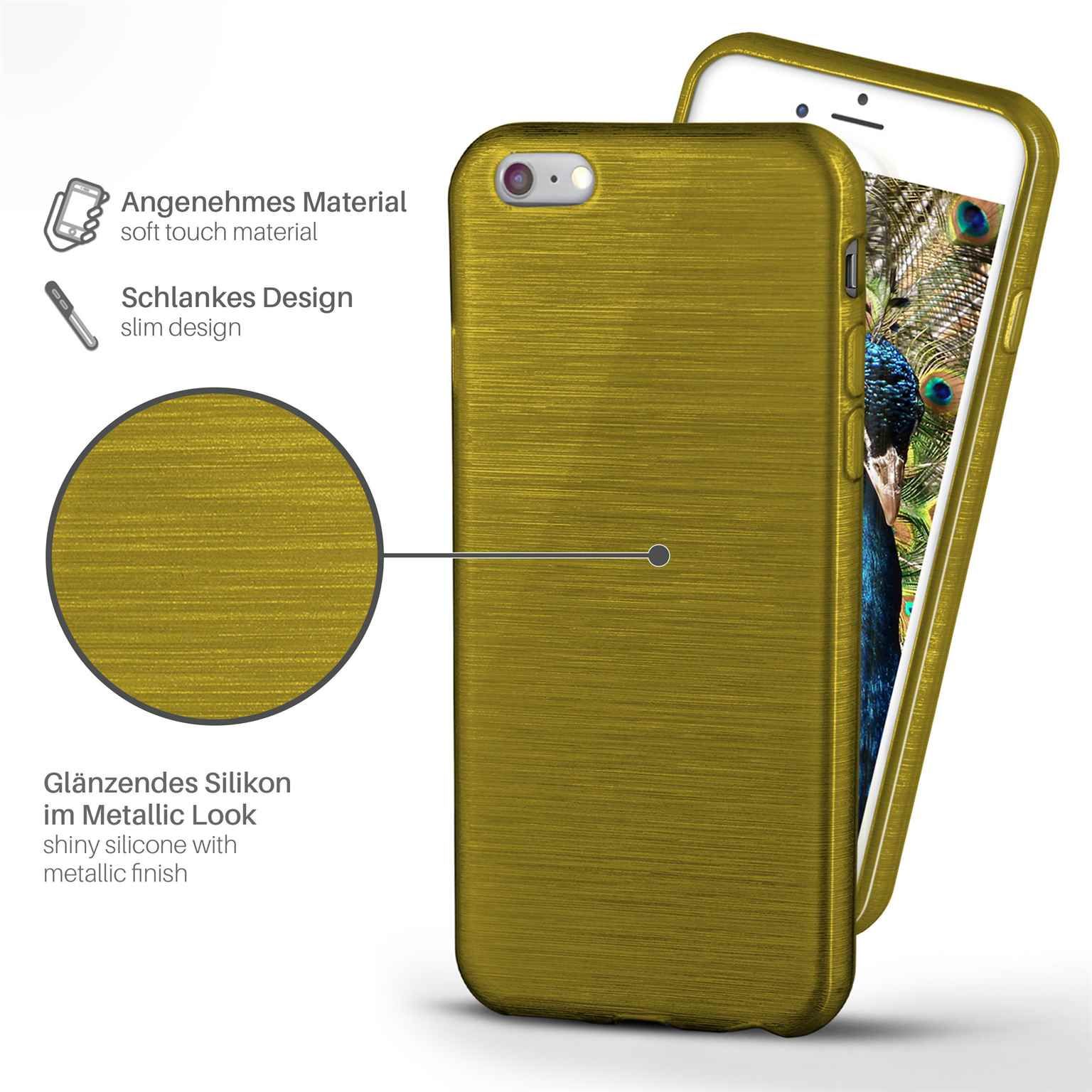 Backcover, Palm-Green 6s, Case, iPhone Apple, Brushed MOEX