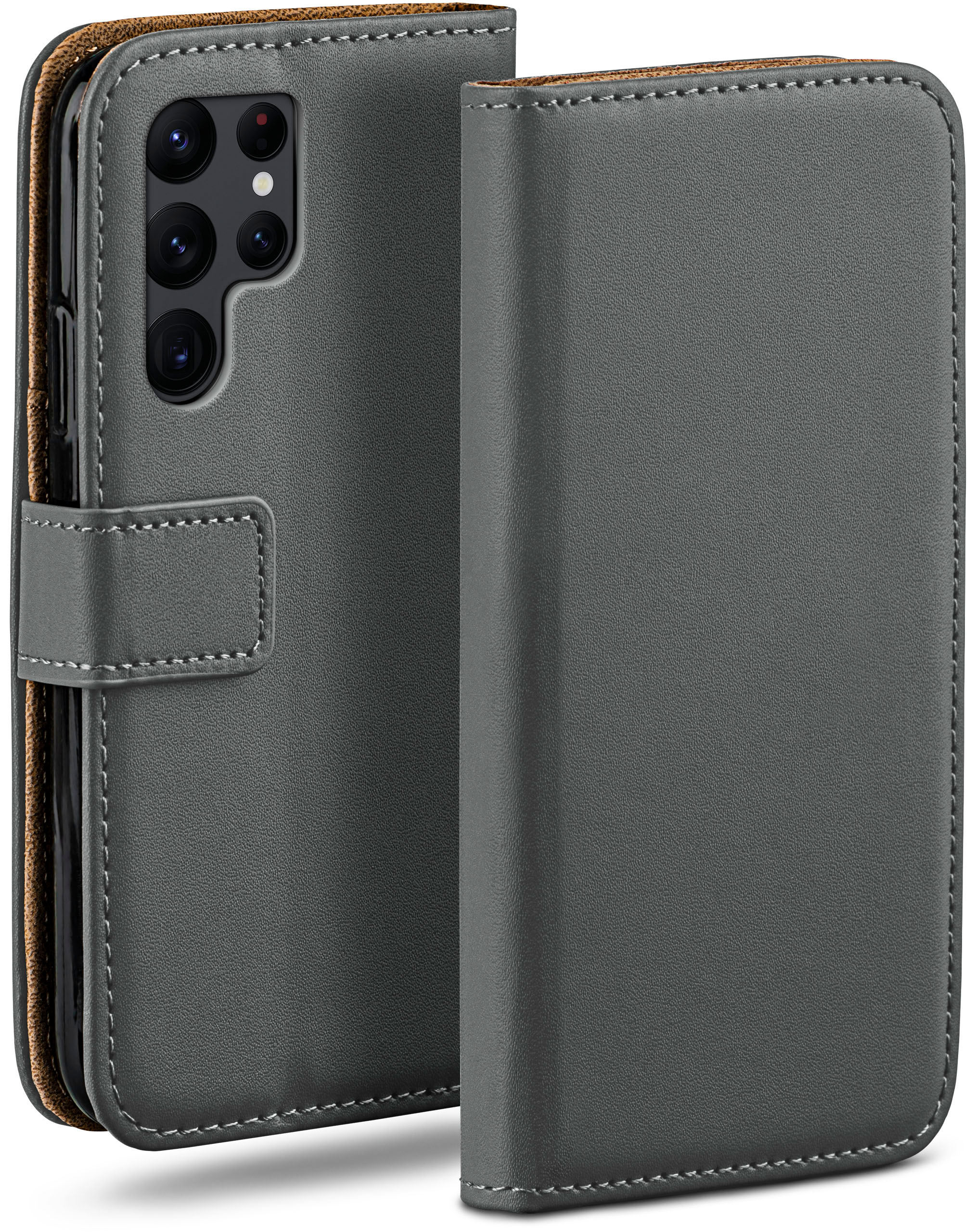 MOEX Book Ultra, S22 Galaxy Bookcover, Case, Anthracite-Gray Samsung,