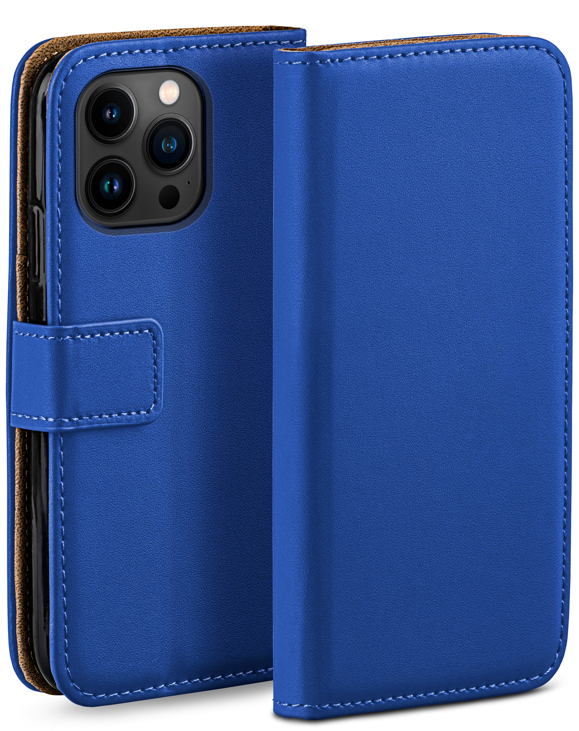 MOEX Book Case, Bookcover, iPhone Royal-Blue Apple, Pro 14 Max