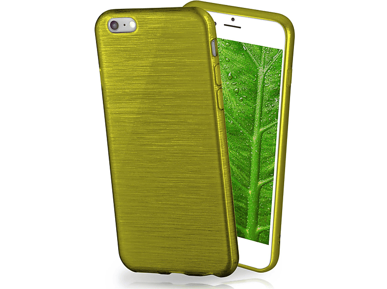 MOEX Brushed Case, Backcover, iPhone Lime-Green Apple, 7