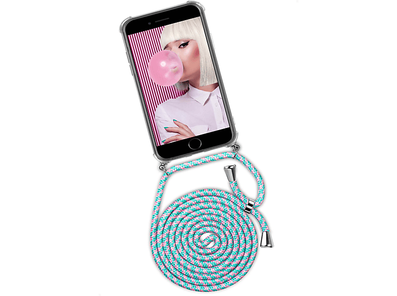 ONEFLOW Twist Case, Backcover, (Silber) iPhone Plus, Bubblegum Apple, 8