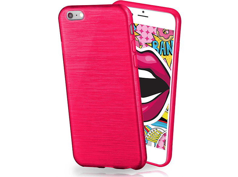 MOEX Brushed Case, Backcover, Apple, iPhone 8, Magenta-Pink
