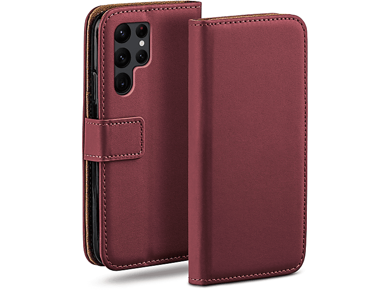 MOEX Book Case, Bookcover, S22 Galaxy Maroon-Red Ultra, Samsung