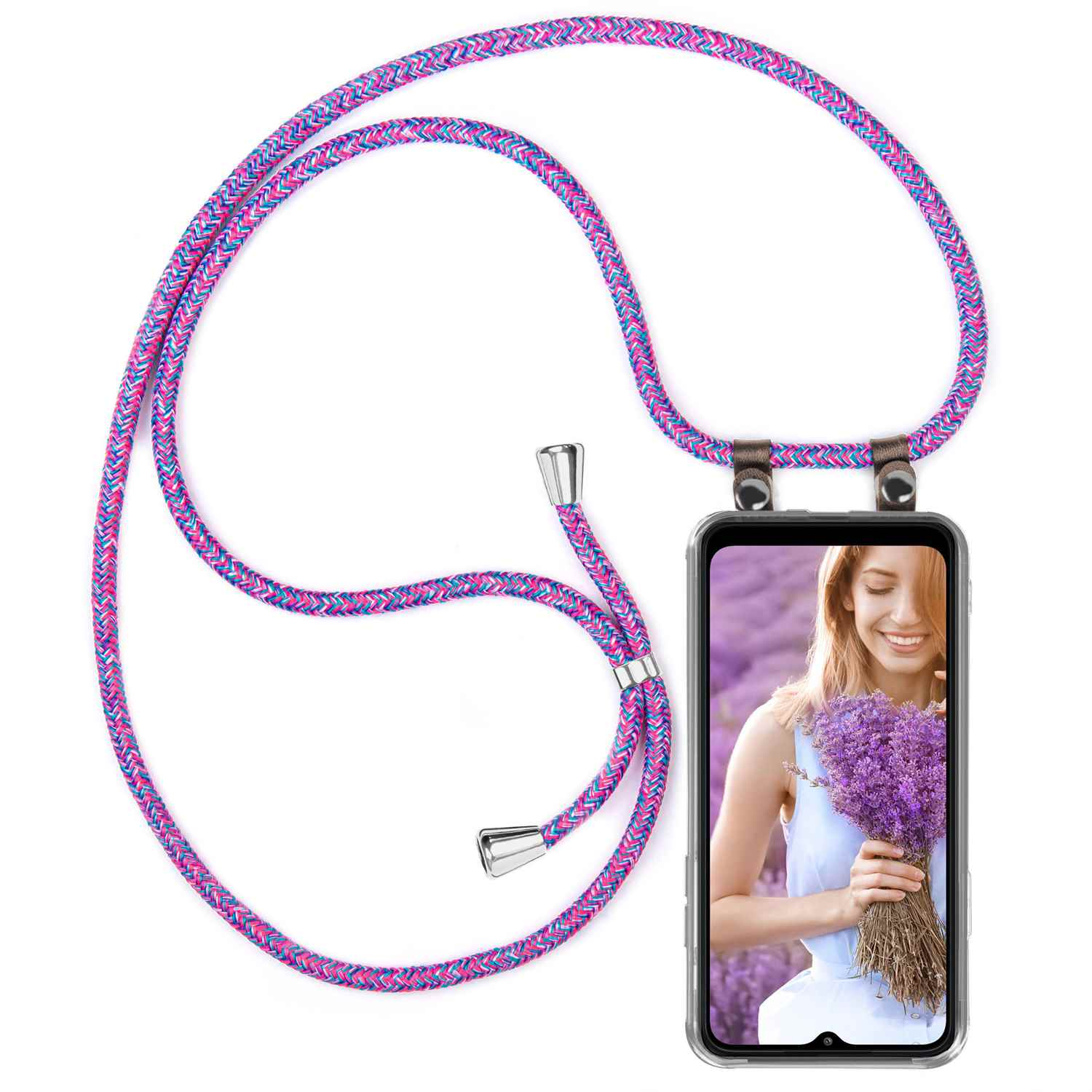 Samsung, Backcover, Lila Handykette, 5G, Galaxy MOEX Pink A22