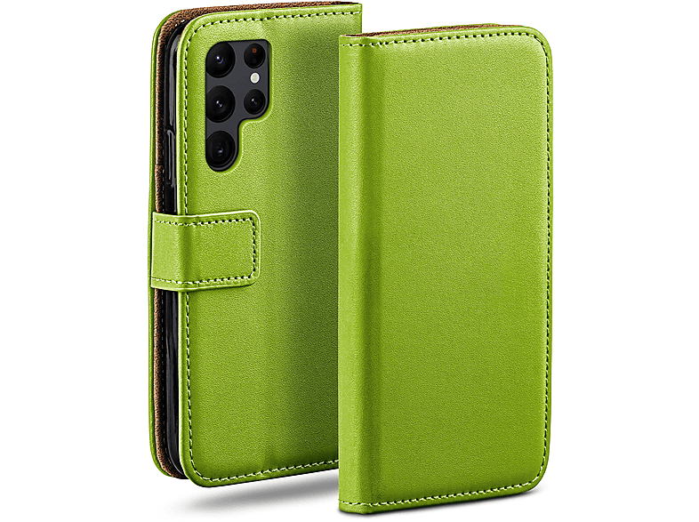 Bookcover, S22 Samsung, Lime-Green MOEX Case, Book Galaxy Ultra,